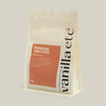 Vanilla seeds packaging with 'vanillaetc' branding on a beige background