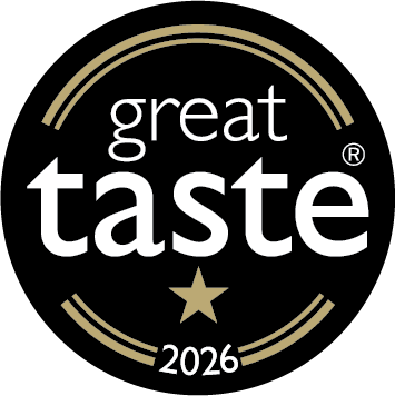 Great Taste 2026 logo with black and gold design