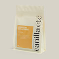Vanilla powder package with 'vanilla etc' branding on a light background