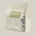 Vanilla extract powder package with 'vanilla etc' branding on a light background